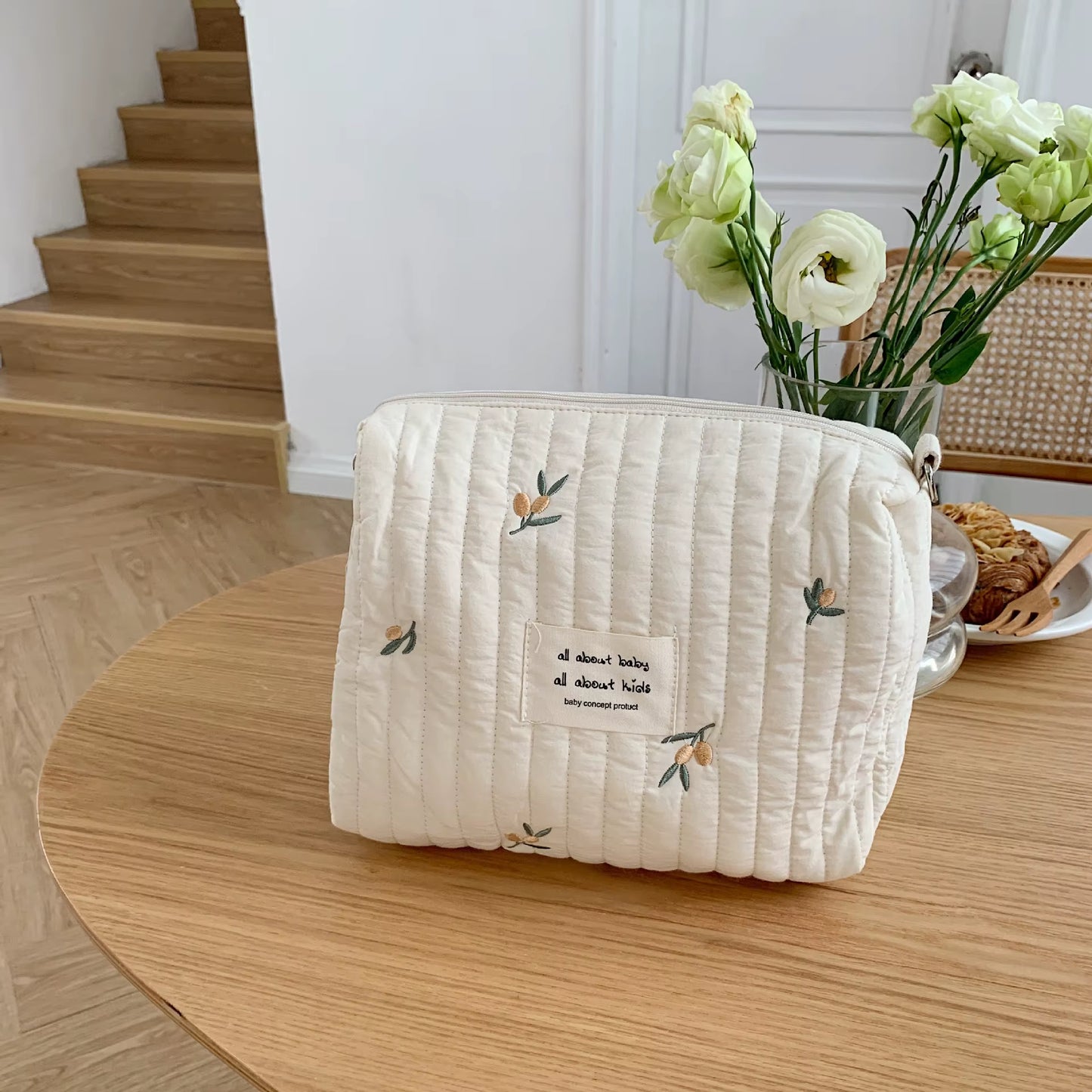 Cotton Diaper Bag – Stroller Hanging Organizer & Mommy Bag