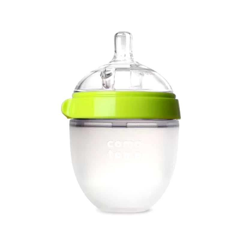 Silicone Baby Bottles 2-Pack – 5oz & 8oz BPA-Free, Green/Pink
