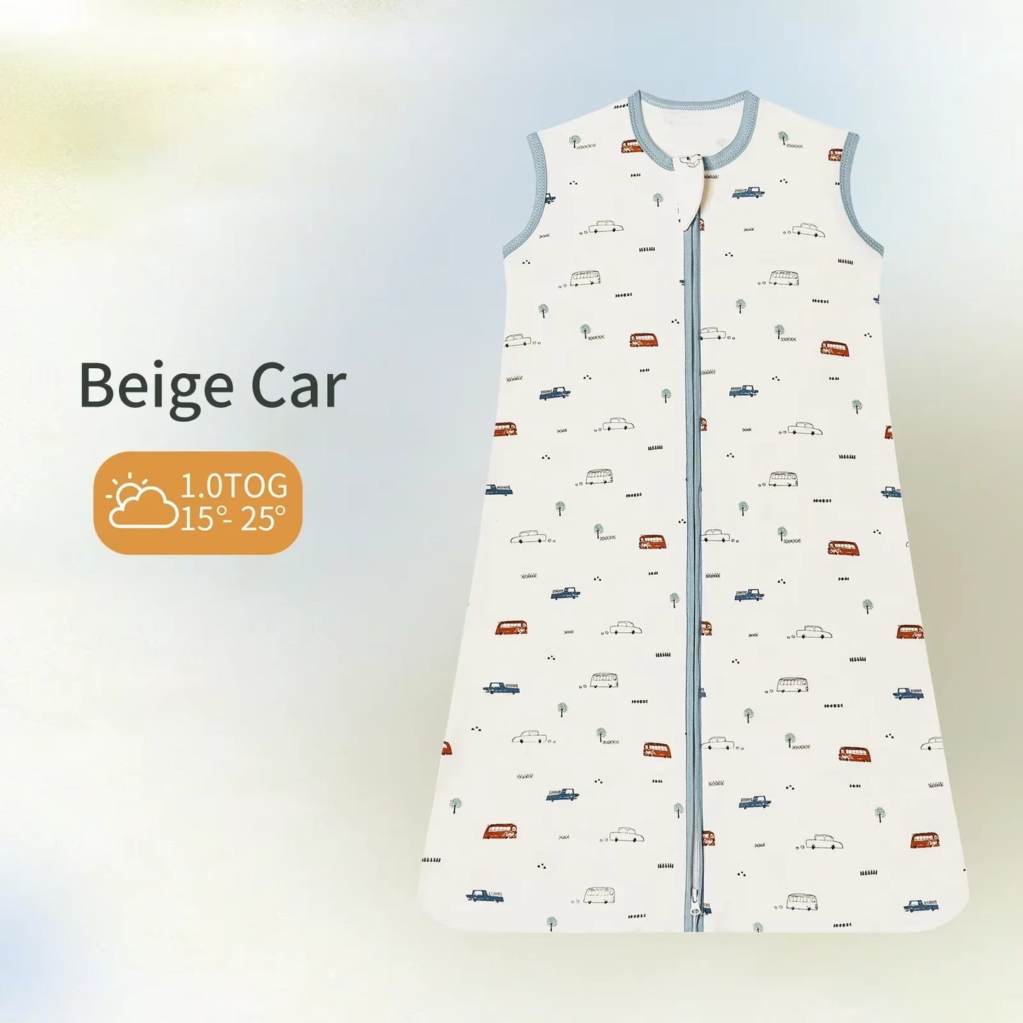 Baby Sleeping Bag Newborn Baby Anti-Shock Sleeping Bag Pajamas Baby Pajamas Light Zipper Crawling Suit Anti-Kick Cartoon Animal