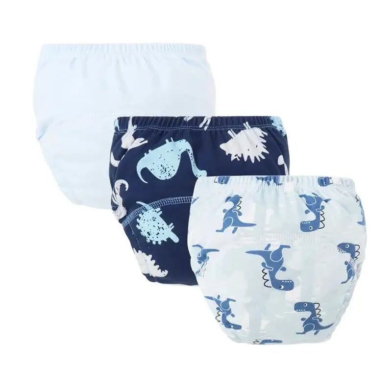 3Pcs/Lot Baby Diaper Pants Cotton Toddler Training Pant Cartoon Printed Reusable Nappies Breathable Newborn Infant Underwear
