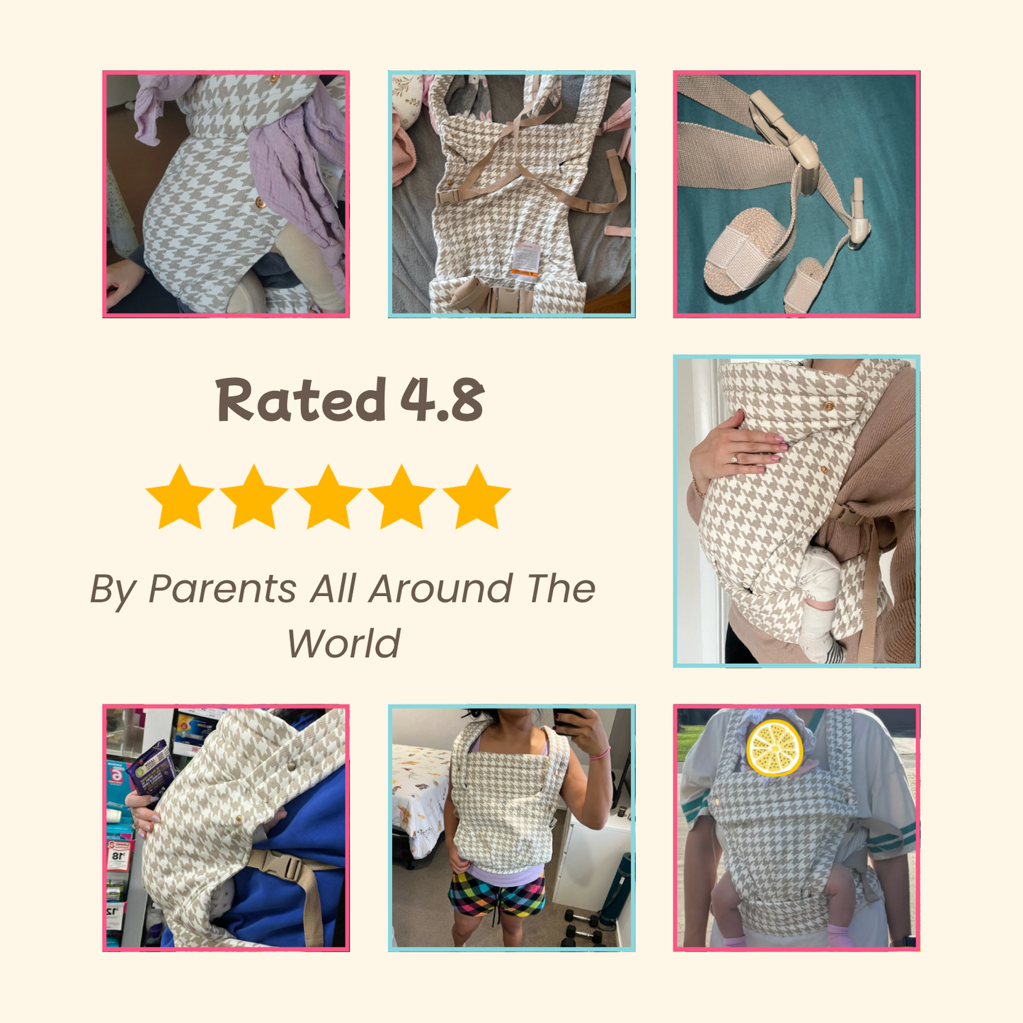 Baby Carrier Wrap – Adjustable Sling Backpack for Newborns & Toddlers