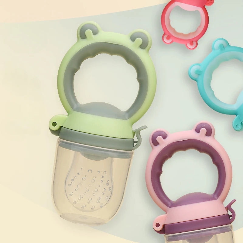 Introducing the Adorable Frog Design Silicone Baby Food Feeder – Perfect for Infants to Explore Healthy Eating!