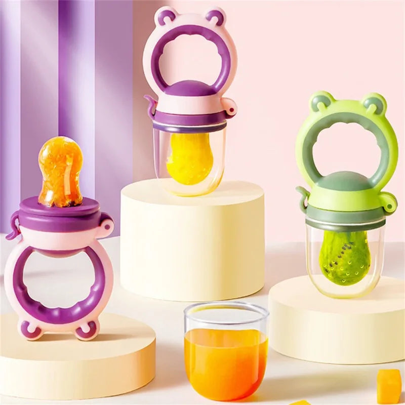 Introducing the Adorable Frog Design Silicone Baby Food Feeder – Perfect for Infants to Explore Healthy Eating!