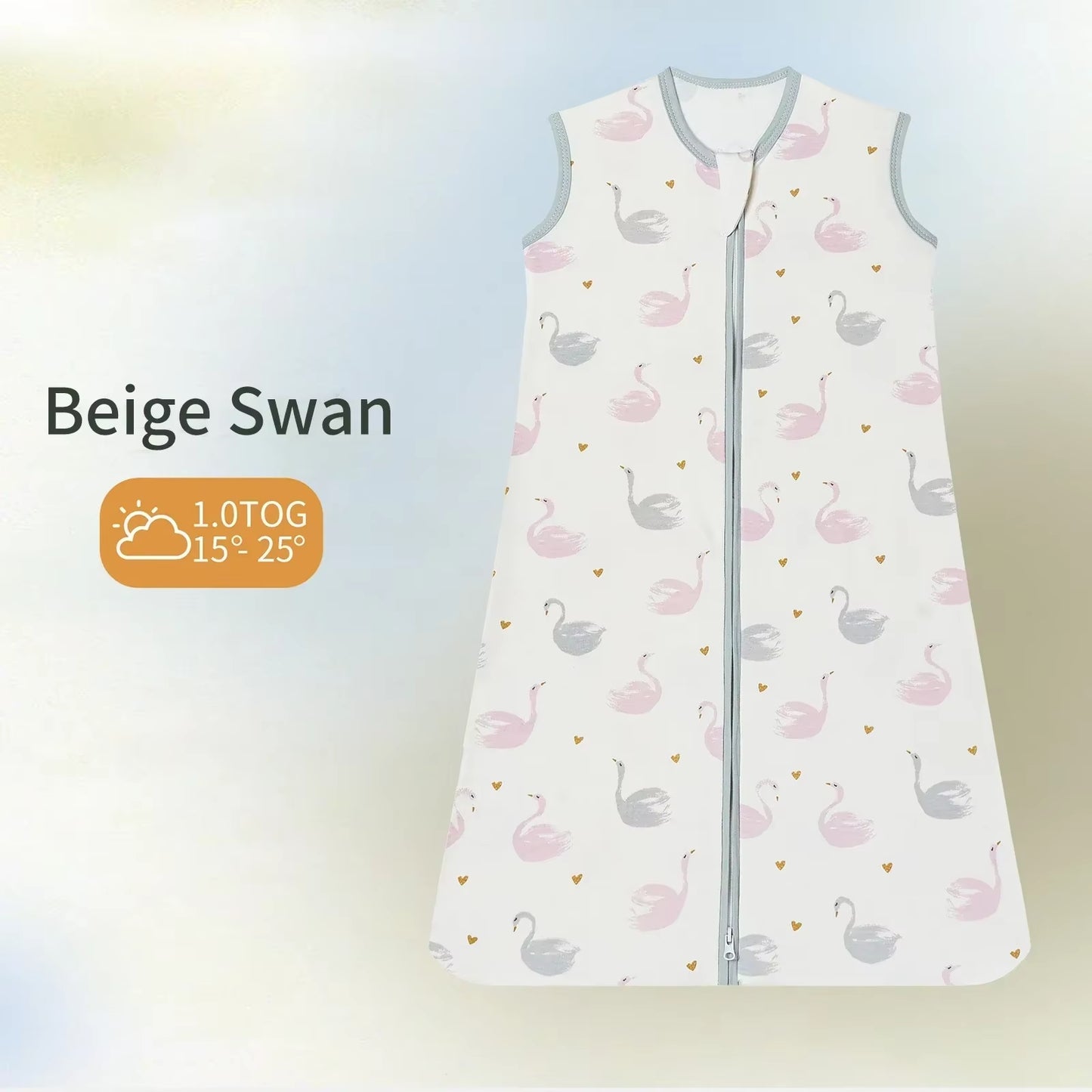 Baby Sleeping Bag Newborn Baby Anti-Shock Sleeping Bag Pajamas Baby Pajamas Light Zipper Crawling Suit Anti-Kick Cartoon Animal