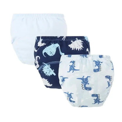 3Pcs/Lot Baby Diaper Pants Cotton Toddler Training Pant Cartoon Printed Reusable Nappies Breathable Newborn Infant Underwear