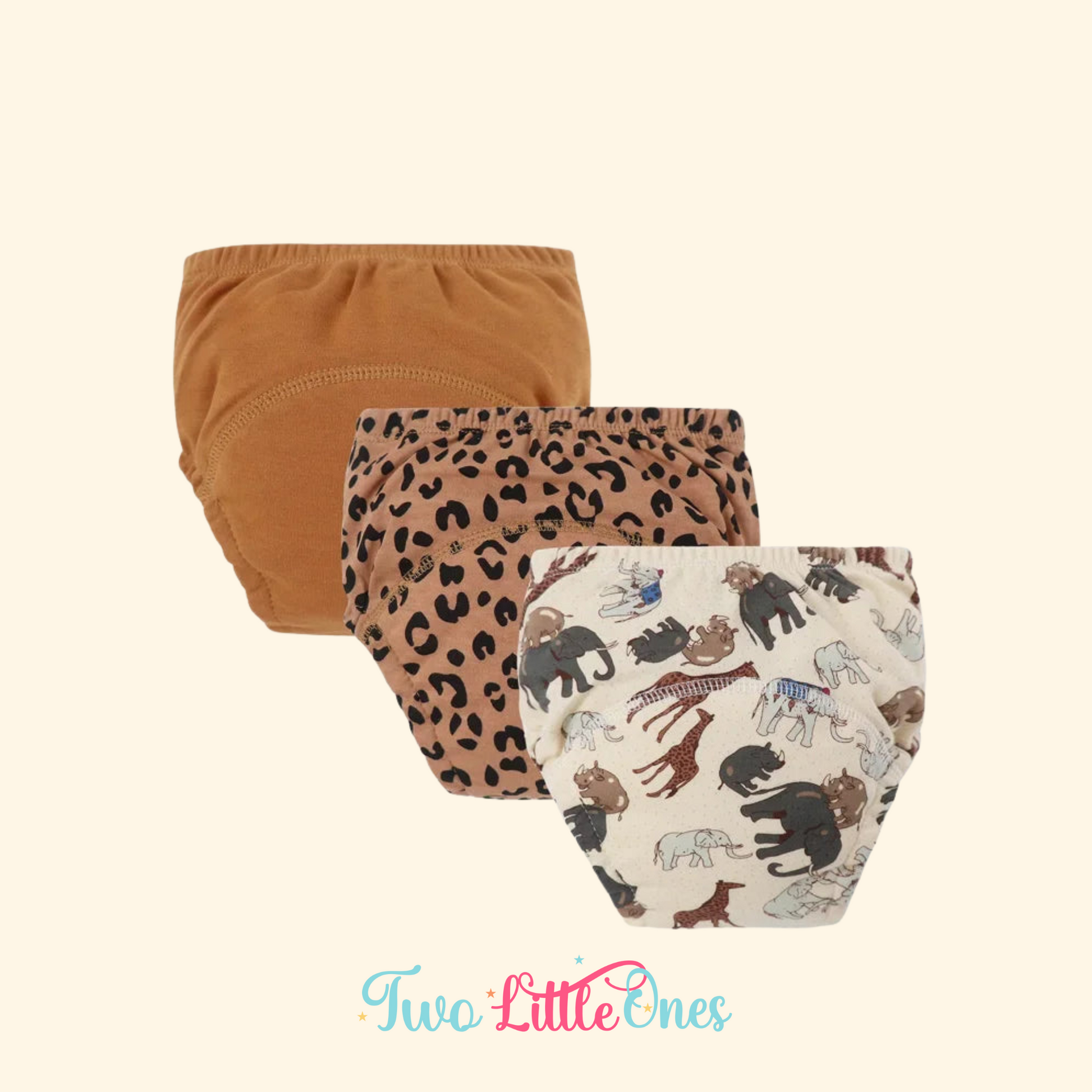 3-Pack Cartoon Baby Diaper Pants – Cotton Reusable Training Nappies