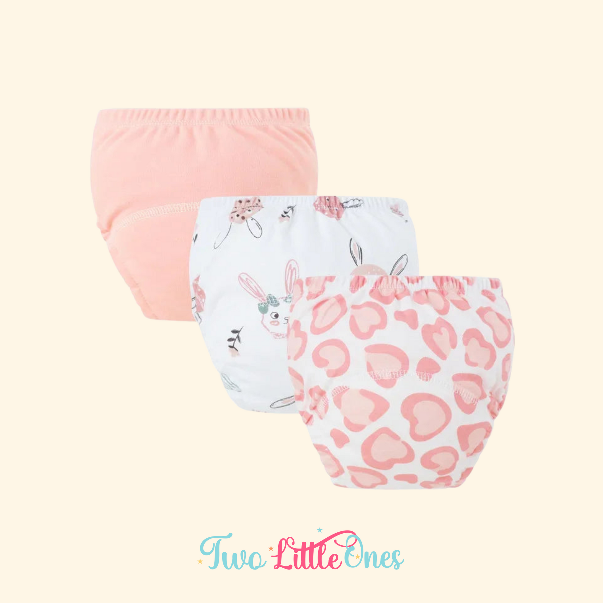 3-Pack Cartoon Baby Diaper Pants – Cotton Reusable Training Nappies