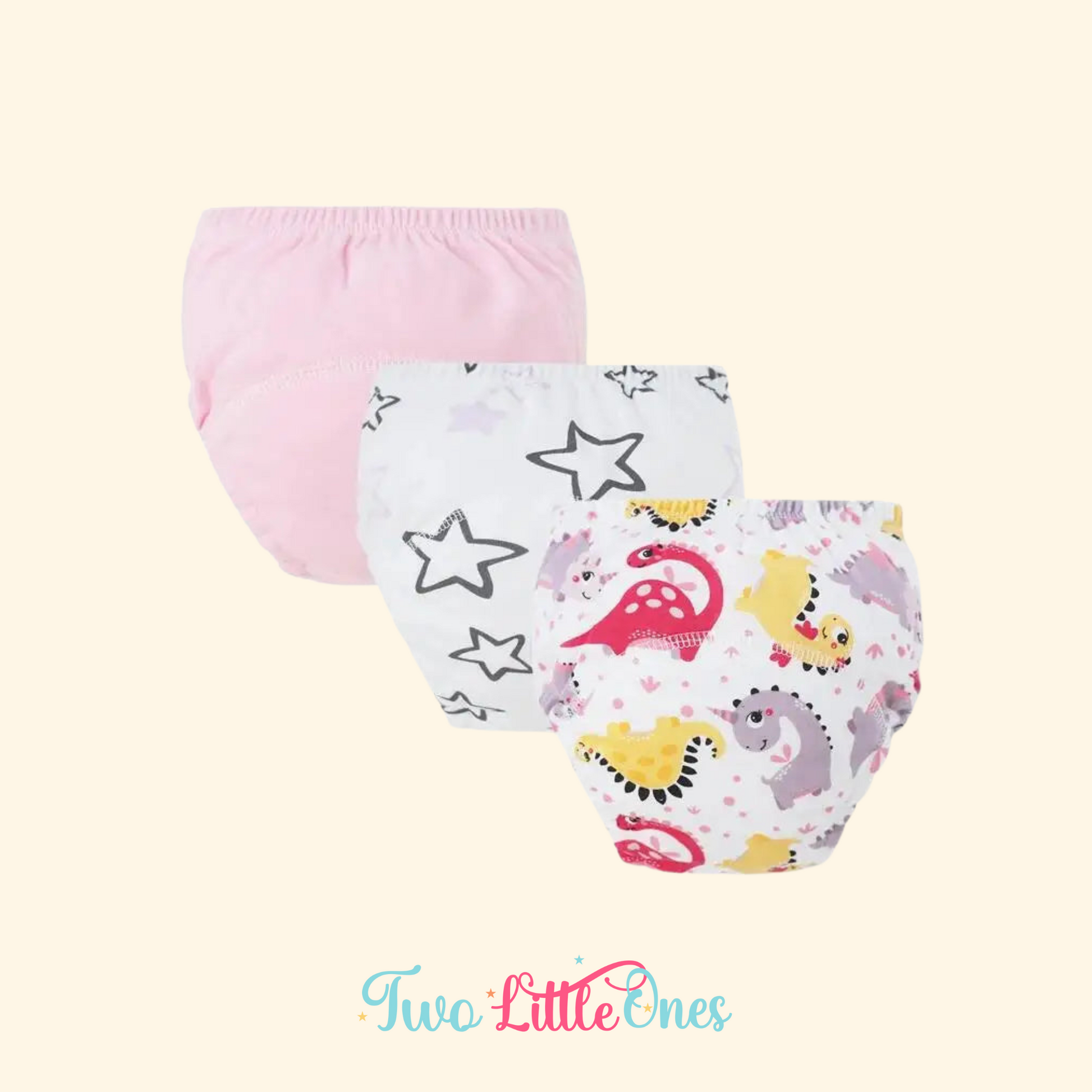 3-Pack Cartoon Baby Diaper Pants – Cotton Reusable Training Nappies