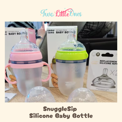 Silicone Baby Bottles (2-Pack) - SnuggleSip