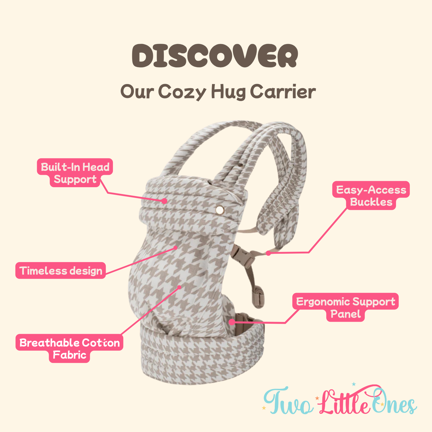 Baby Carrier Wrap – Adjustable Sling Backpack for Newborns & Toddlers