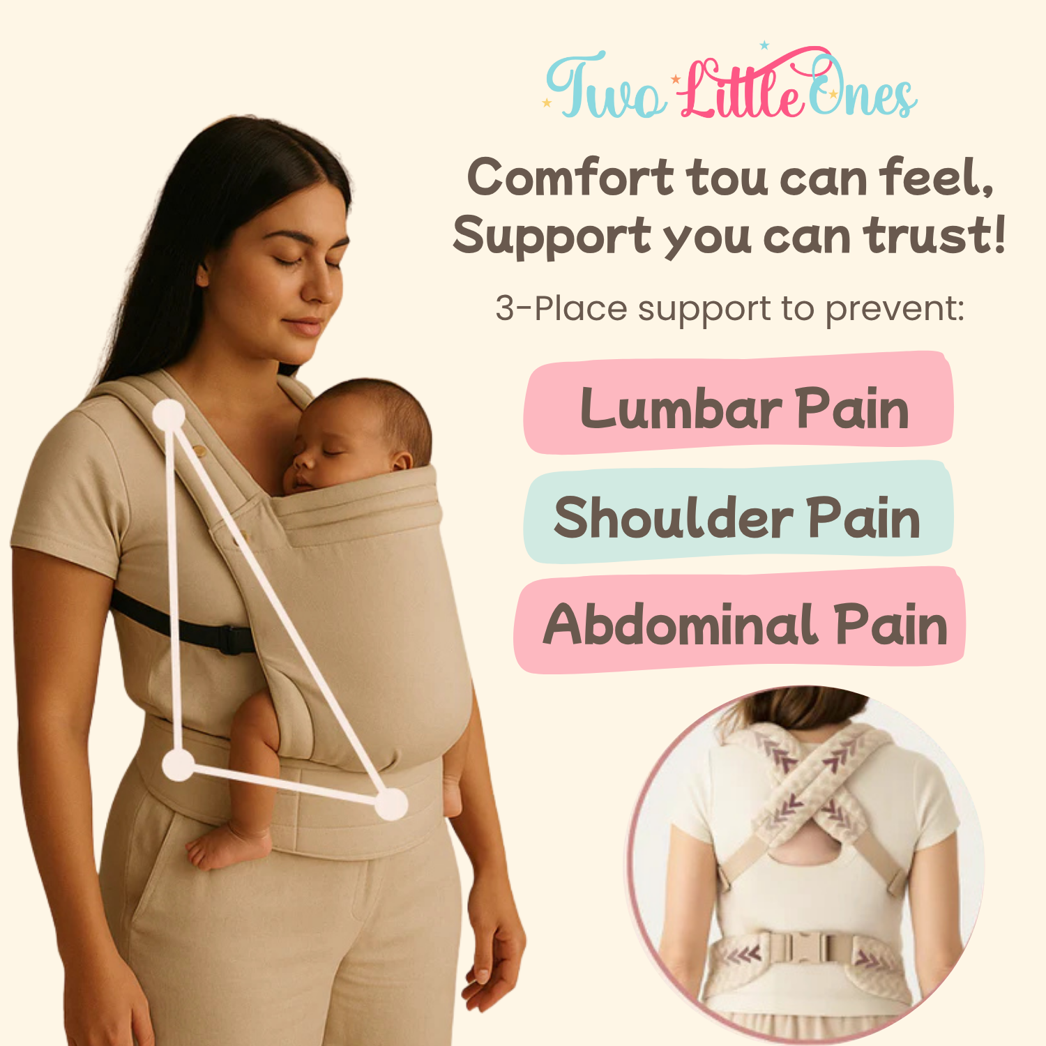 Baby Carrier Wrap – Adjustable Sling Backpack for Newborns & Toddlers