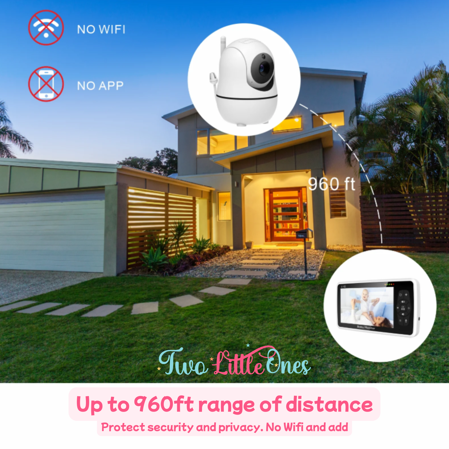 GuardianView 5" HD Baby Monitor – Zoom, Audio & Temperature