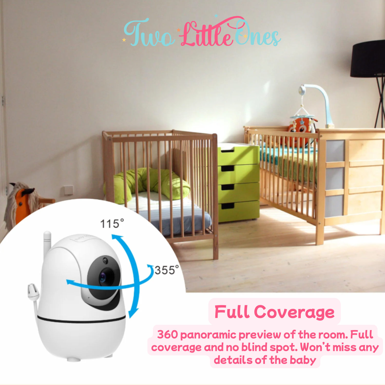 GuardianView 5" HD Baby Monitor – Zoom, Audio & Temperature
