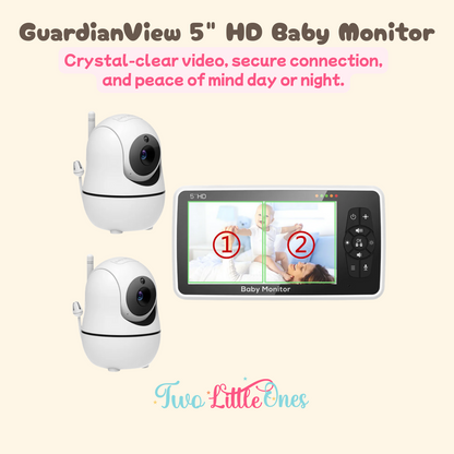 GuardianView 5" HD Baby Monitor – Zoom, Audio & Temperature