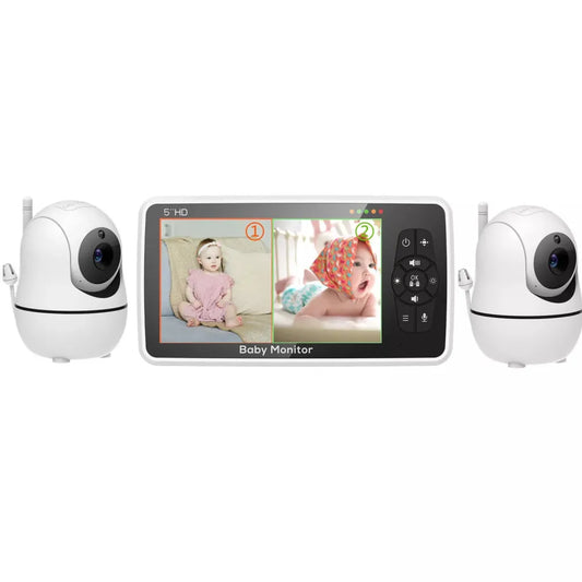 5" HD Baby Monitor – 4X Zoom, 2-Way Audio & Temperature Sensor