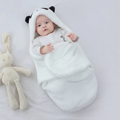Cozy Cartoon Flannel Baby Sleeping Bags - Warm Wrap Blankets for Newborns (0-9M)