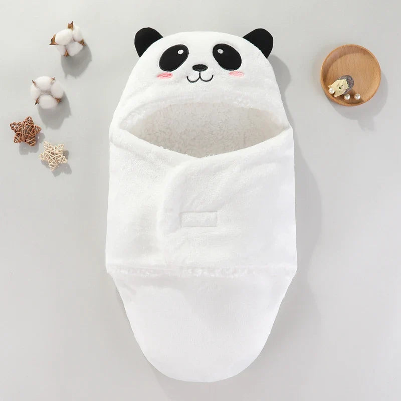 Cozy Cartoon Flannel Baby Sleeping Bags - Warm Wrap Blankets for Newborns (0-9M)
